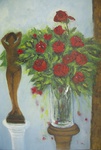 红玫瑰和雕塑