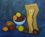 木雕和水果